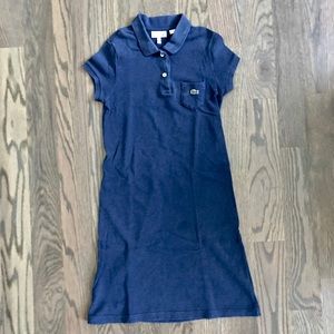 Lacoste blue short sleeve cotton dress